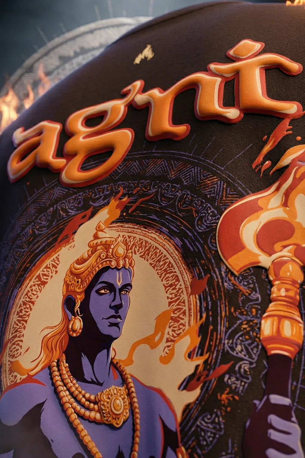 अग्नि Brown Puff Printed Exclusive T-shirt Epic Collection