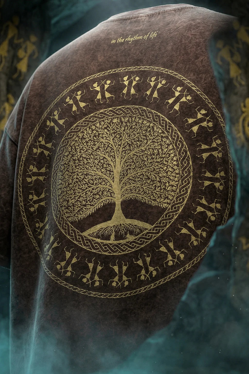 Rooted Brown Acid Washed Printed Exclusive T-shirt Epic Collection