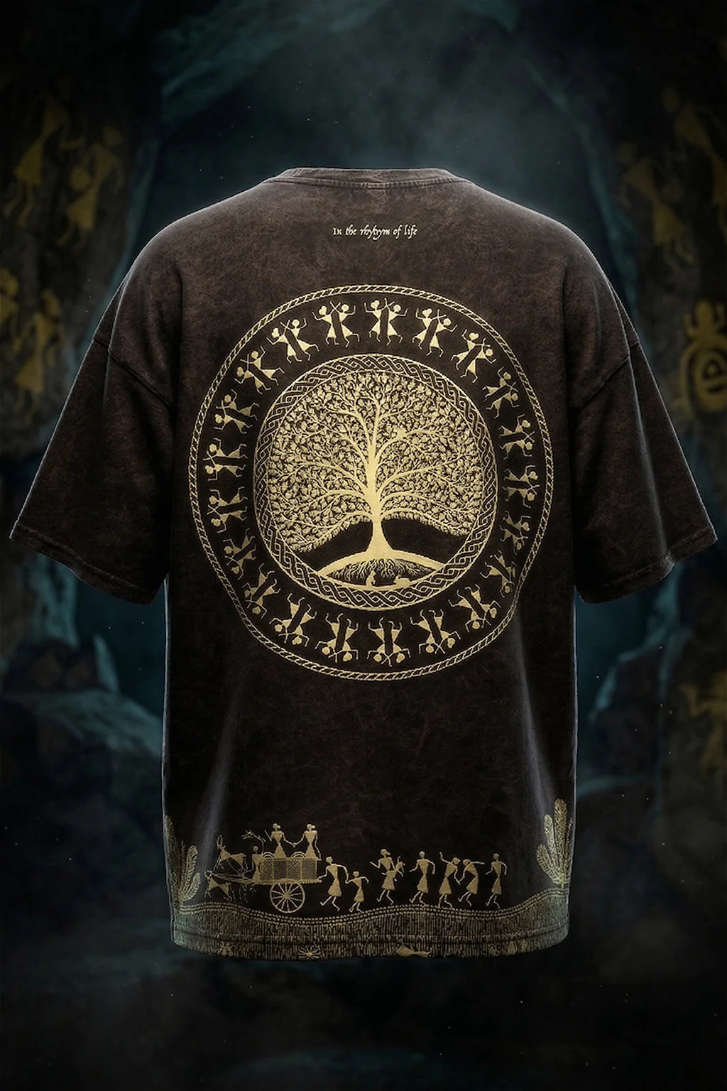 Rooted Brown Acid Washed Printed Exclusive T-shirt Epic Collection