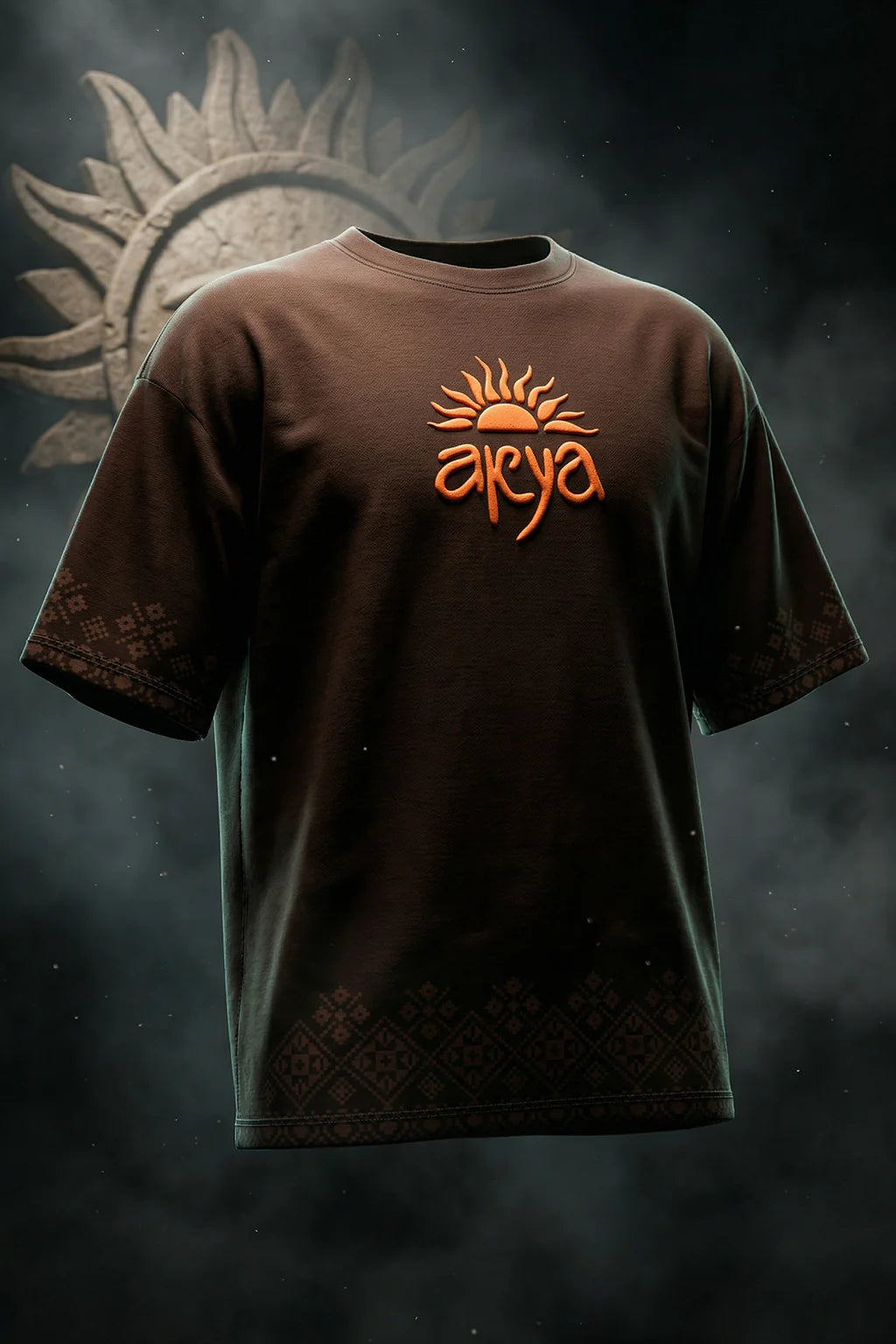 आर्य Brown Puff Printed Exclusive T-shirt Epic Collection