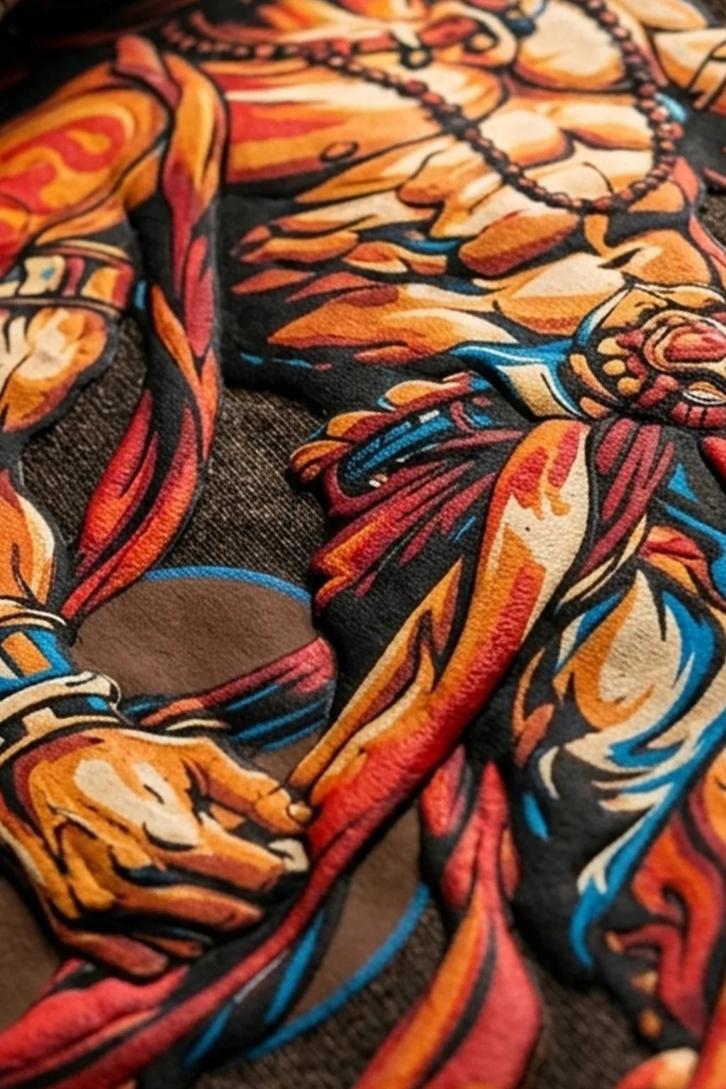 महाबली Brown Acid Washed Puff Printed Exclusive T-shirt Epic Collection