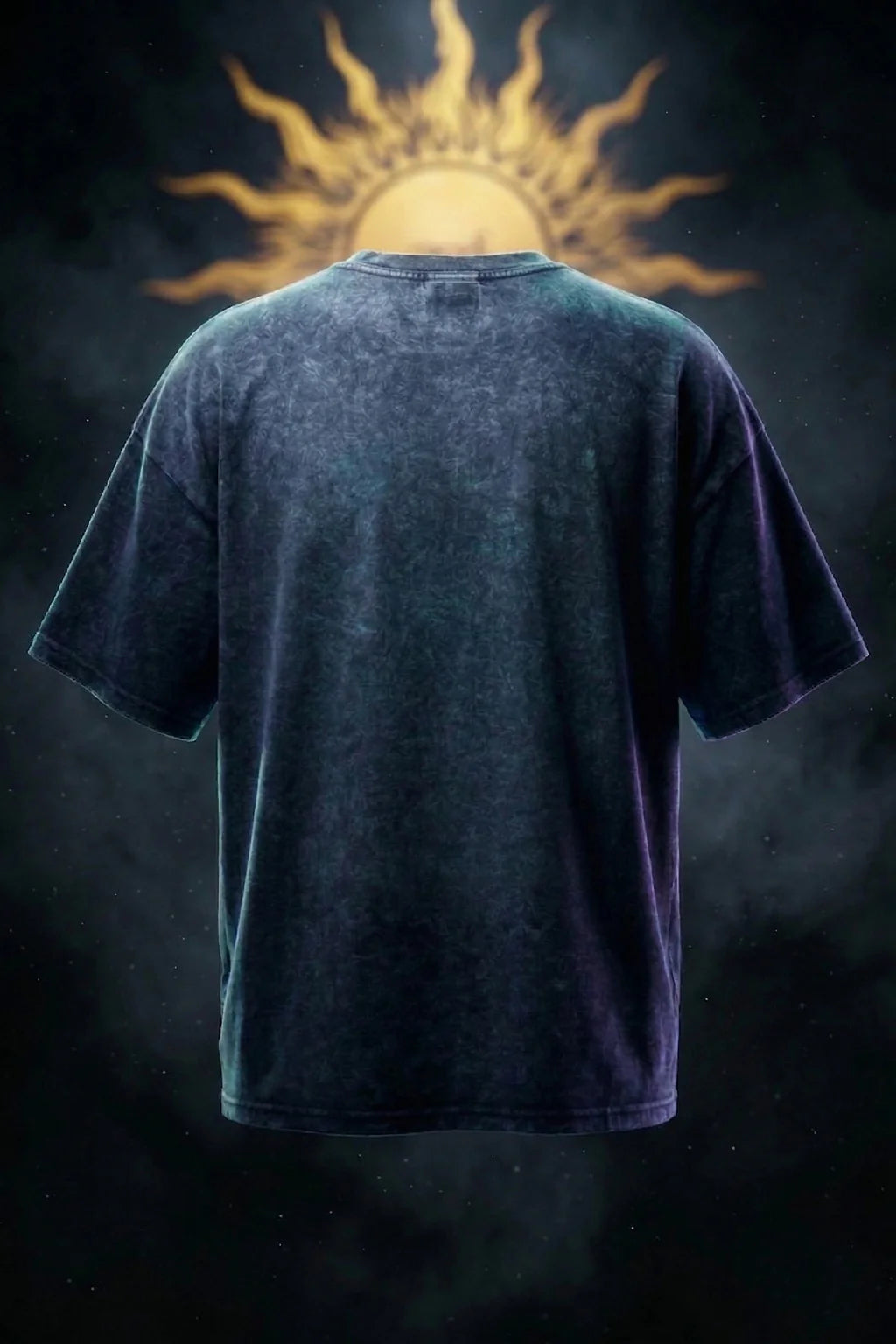 कर्म Navy Acid Washed Printed Exclusive T-shirt Epic Collection