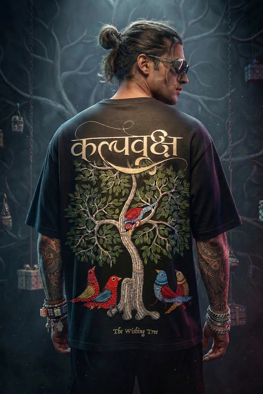 कल्पवृक्ष Black Printed Exclusive T-shirt Epic Collection