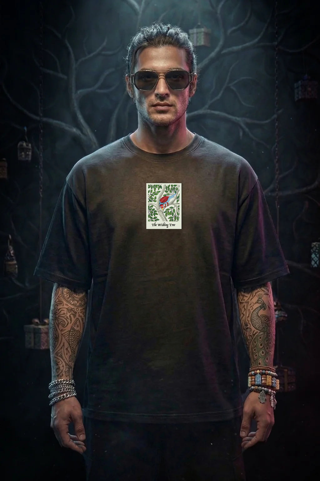 कल्पवृक्ष Black Printed Exclusive T-shirt Epic Collection